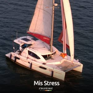 Leopard 36 Mis Stress catamaran sailboat for hire in Goa.
