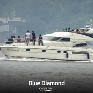 Blue Diamond Private Yacht for hire in Goa. Book this yacht today for your special event.