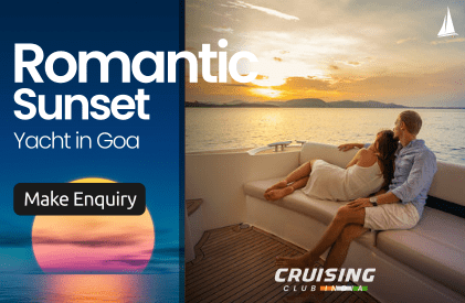 romantic sunset trip on yacht in goa package by cruising club india